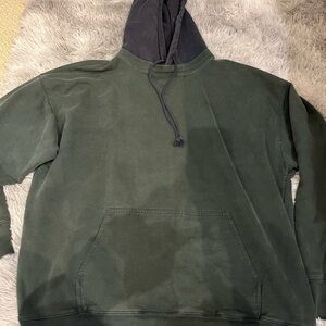 Brandy Melville Dark Green and Black Hoodie